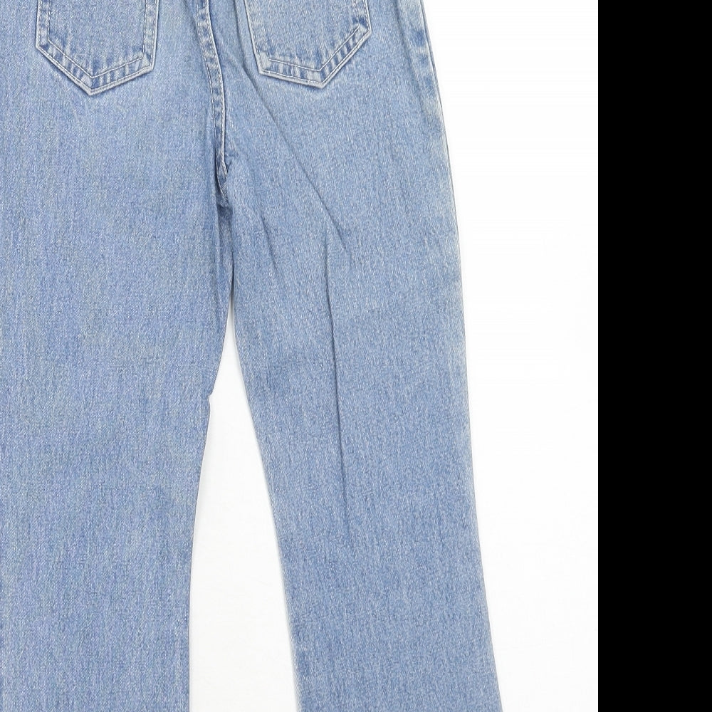 NEXT Girls Blue Cotton Straight Jeans Size 5 Years Regular Zip