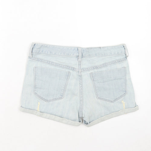 FC Jeans Womens Blue Cotton Hot Pants Shorts Size 30 in Regular Zip