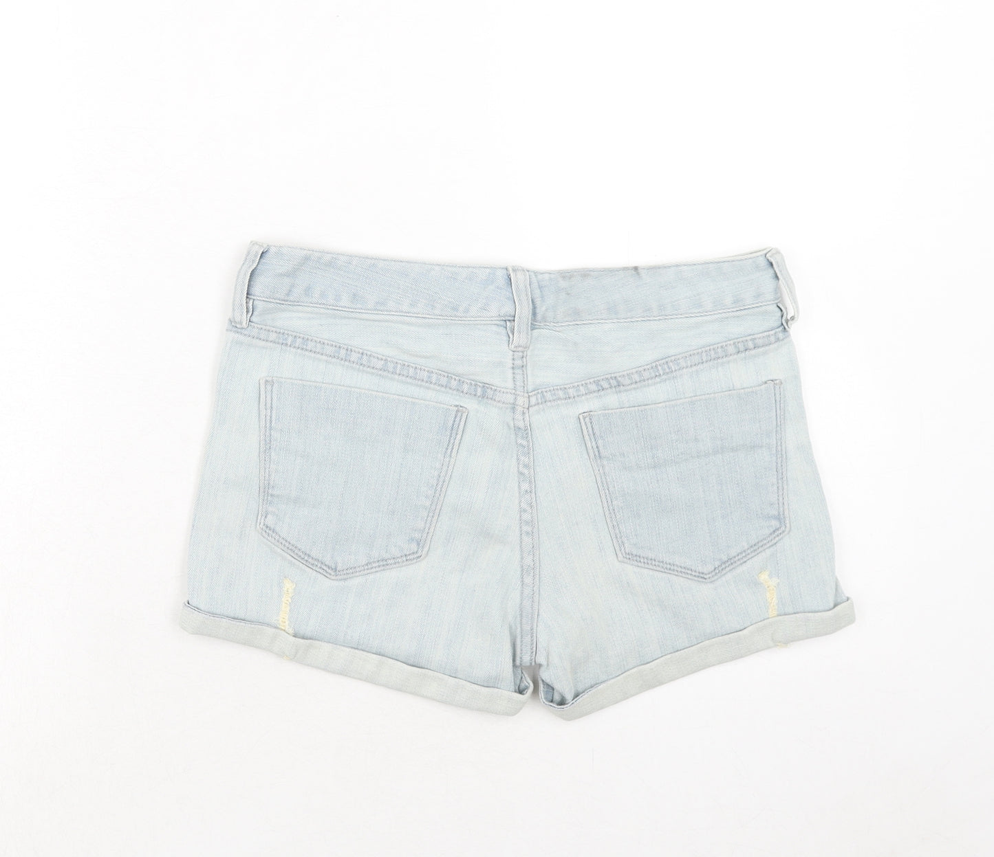 FC Jeans Womens Blue Cotton Hot Pants Shorts Size 30 in Regular Zip