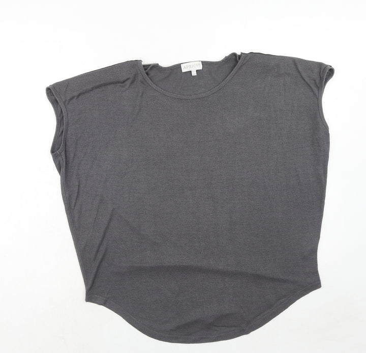 Apricot Womens Grey Polyester Basic T-Shirt Size 12 Round Neck
