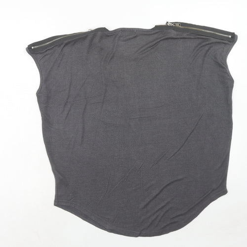 Apricot Womens Grey Polyester Basic T-Shirt Size 12 Round Neck