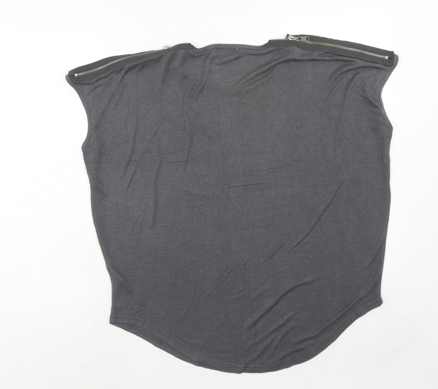 Apricot Womens Grey Polyester Basic T-Shirt Size 12 Round Neck