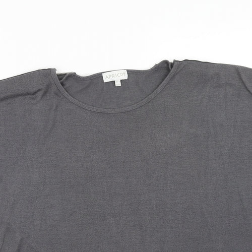 Apricot Womens Grey Polyester Basic T-Shirt Size 12 Round Neck