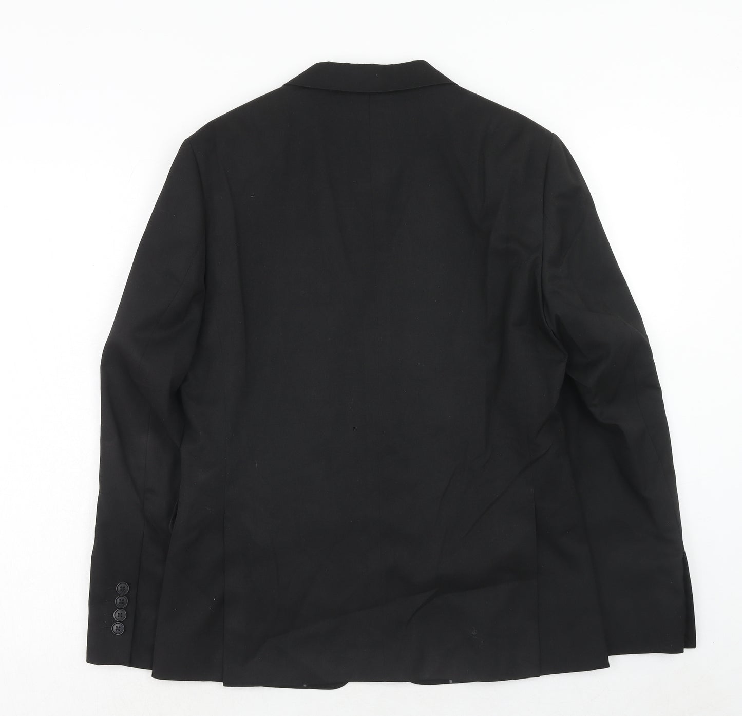 Marks and Spencer Mens Black Polyester Jacket Suit Jacket Size 36 Regular