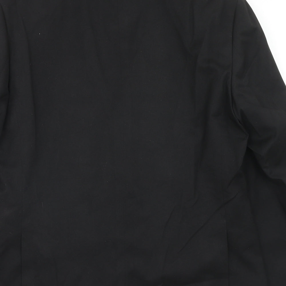 Marks and Spencer Mens Black Polyester Jacket Suit Jacket Size 36 Regular