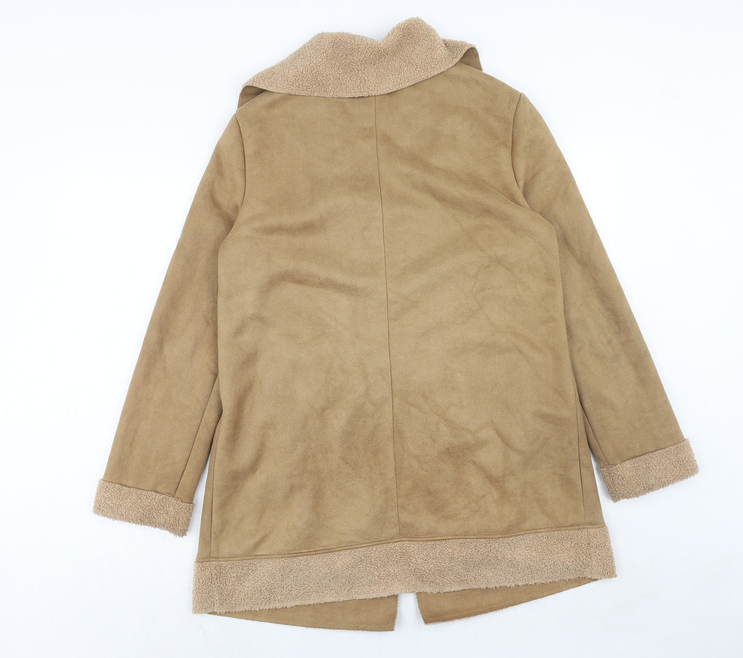 In the Style Womens Brown Overcoat Coat Size 10 Button