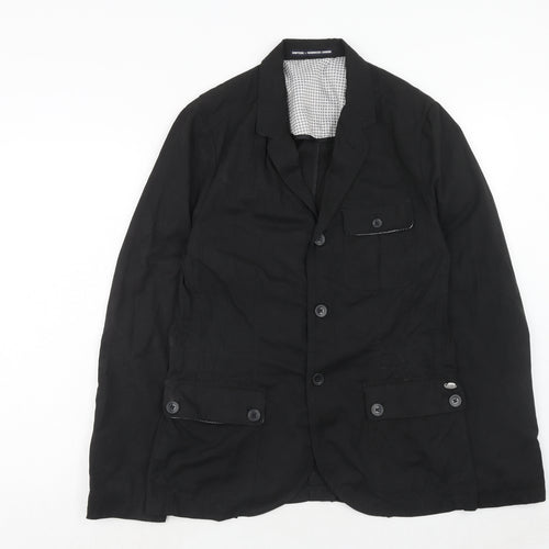 Sawyers + Hendricks London Womens Black Jacket Blazer Size M Button