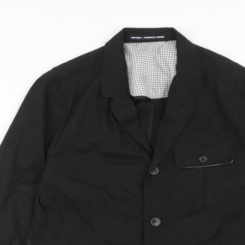 Sawyers + Hendricks London Womens Black Jacket Blazer Size M Button