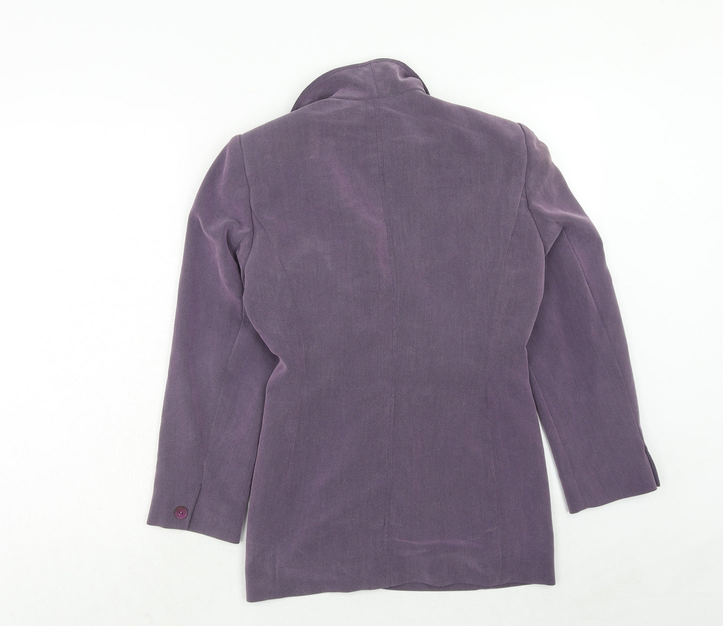 Country Casuals Womens Purple Polyester Jacket Blazer Size 12