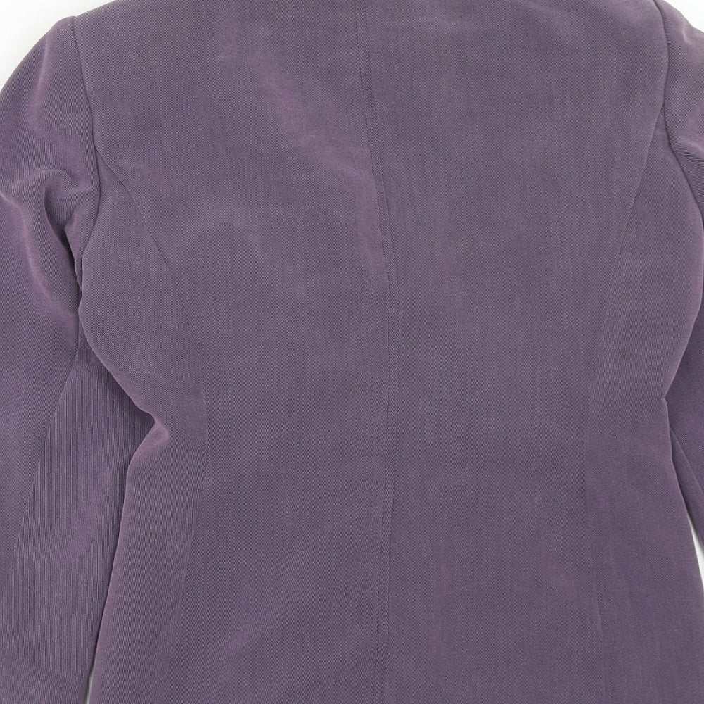 Country Casuals Womens Purple Polyester Jacket Blazer Size 12