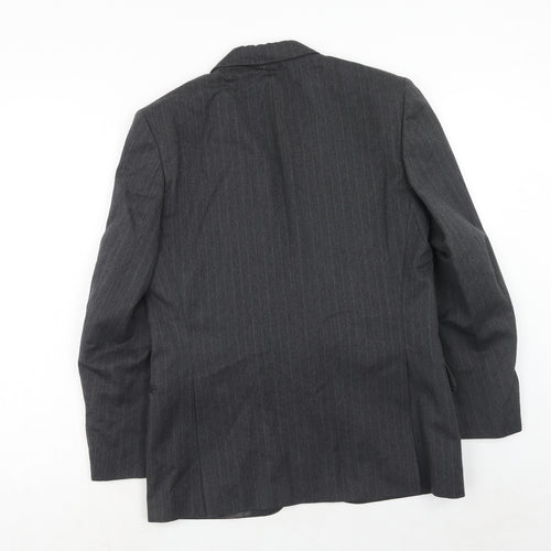 Chatsworth Mens Grey Striped Wool Jacket Suit Jacket Size 38 Regular