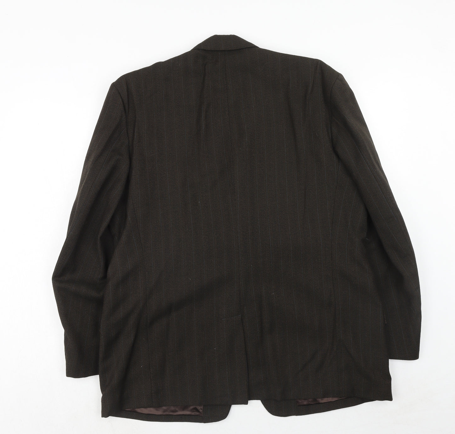 Stylanese Mens Brown Striped Wool Jacket Suit Jacket Size 42 Regular