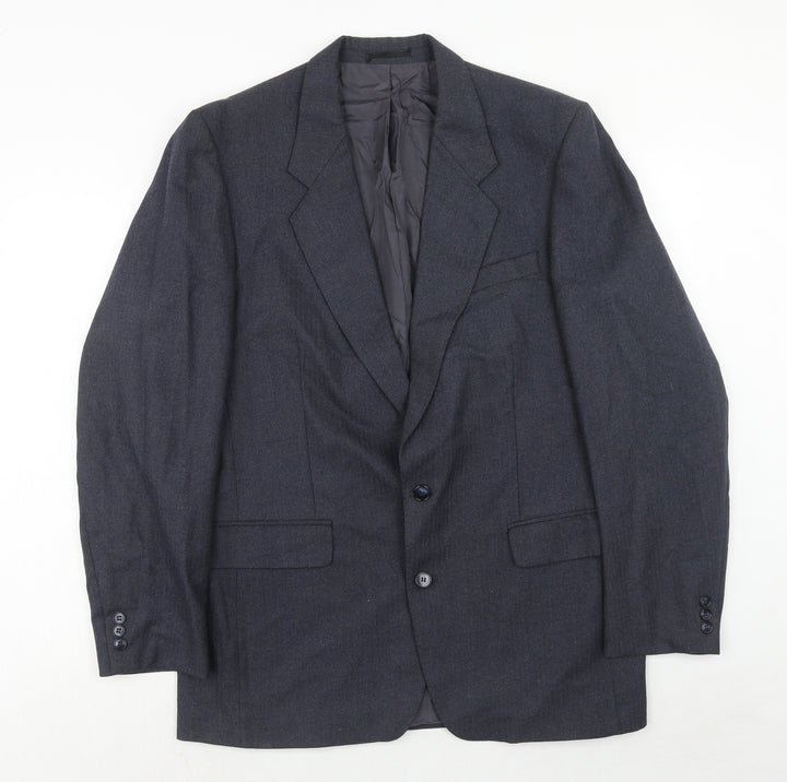 BHS Mens Blue Wool Jacket Suit Jacket Size 42 Regular