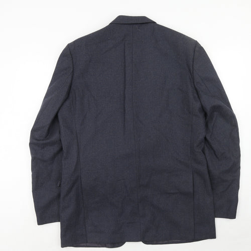 BHS Mens Blue Wool Jacket Suit Jacket Size 42 Regular