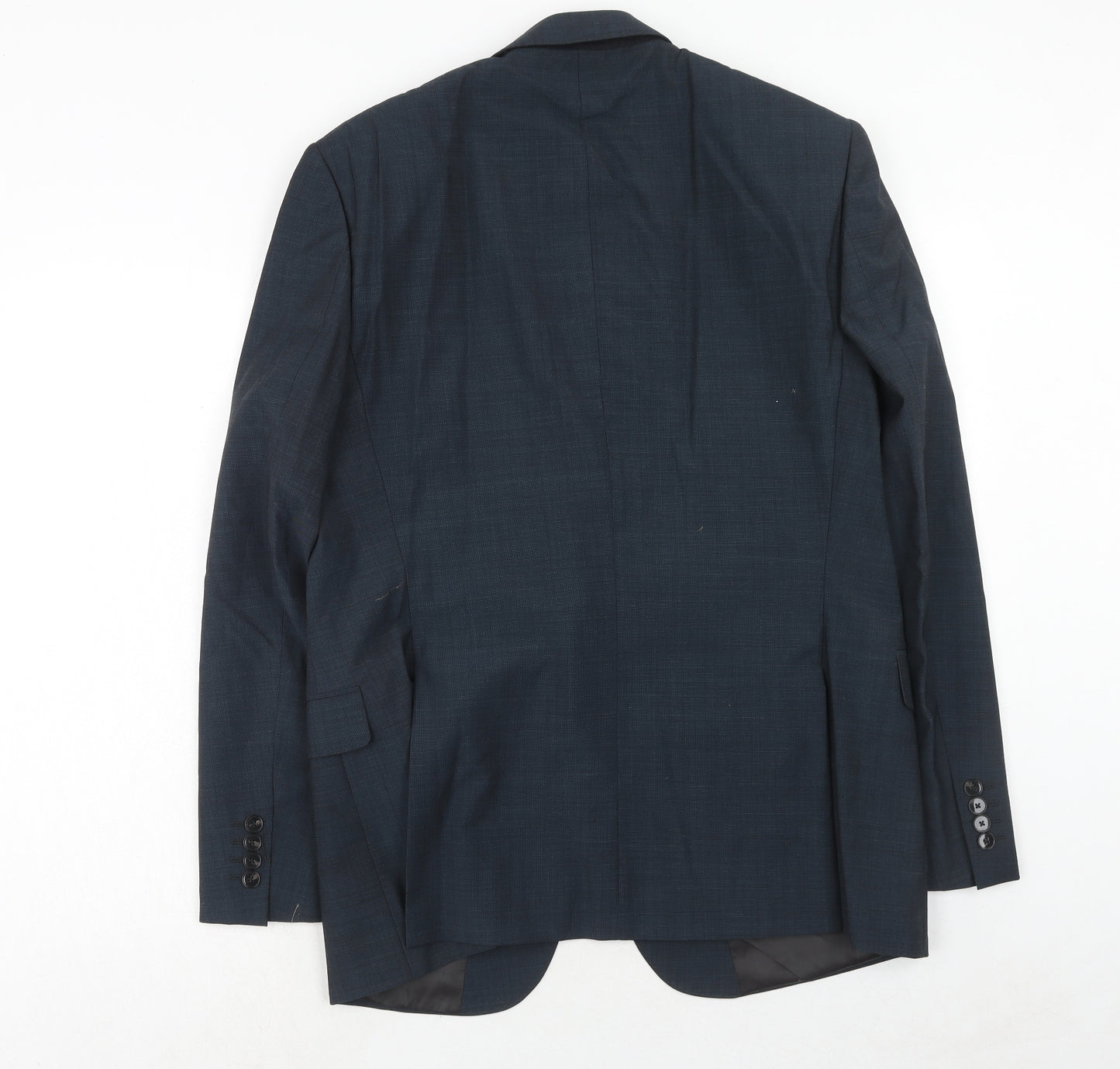 John Lewis Mens Blue Wool Jacket Suit Jacket Size 44 Regular