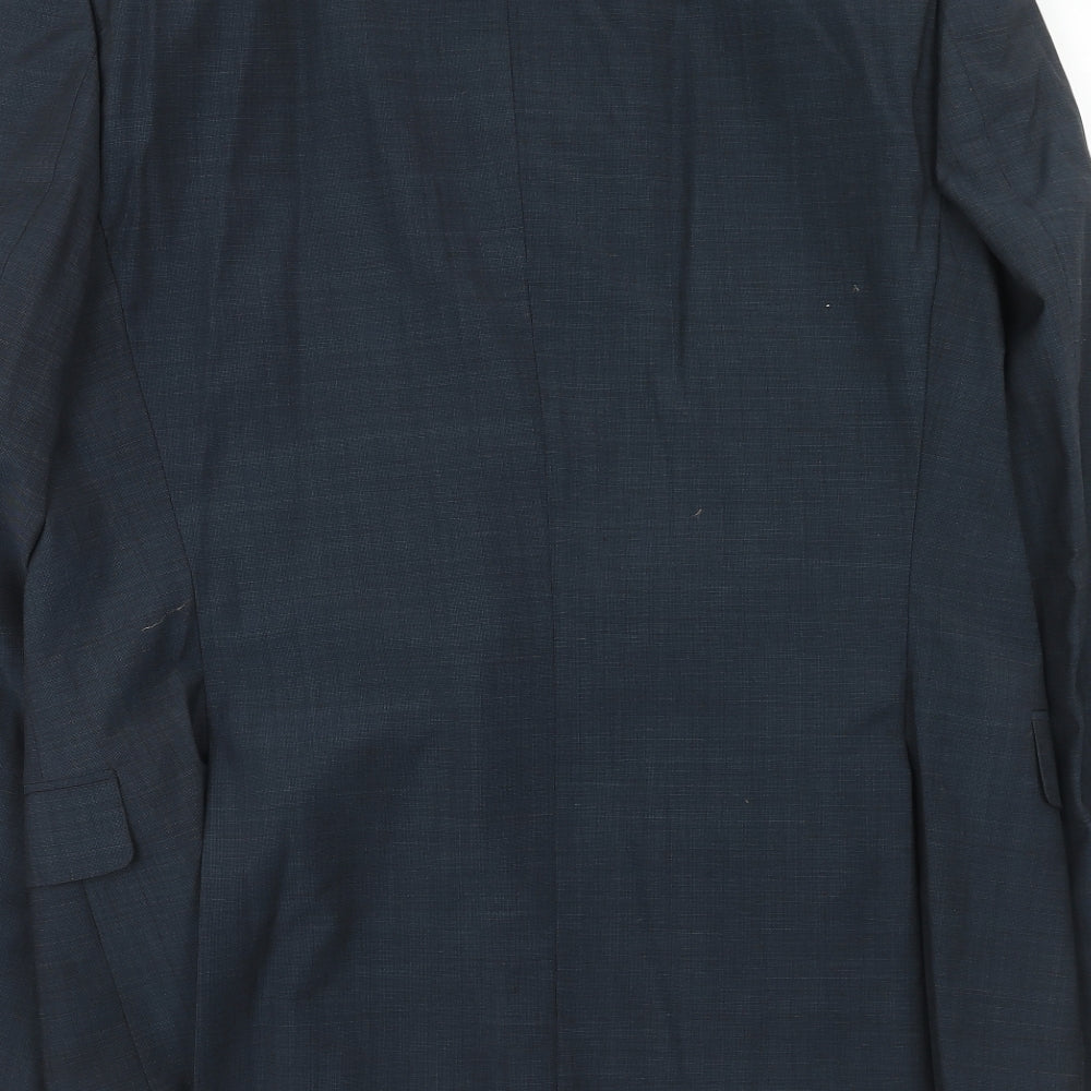 John Lewis Mens Blue Wool Jacket Suit Jacket Size 44 Regular