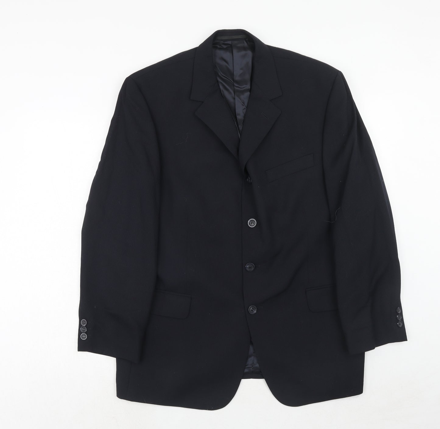 Tom english Mens Blue Polyester Jacket Suit Jacket Size 42 Regular