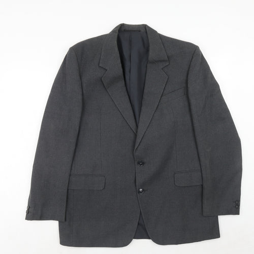 Hornes Mens Grey Wool Jacket Suit Jacket Size 40 Regular