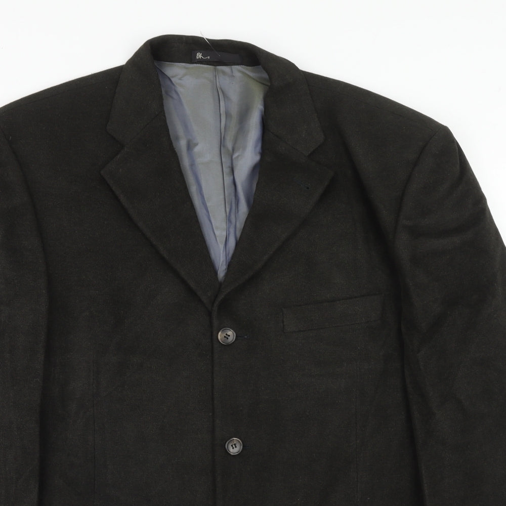 BHS Mens Brown Polyester Jacket Blazer Size 42 Regular