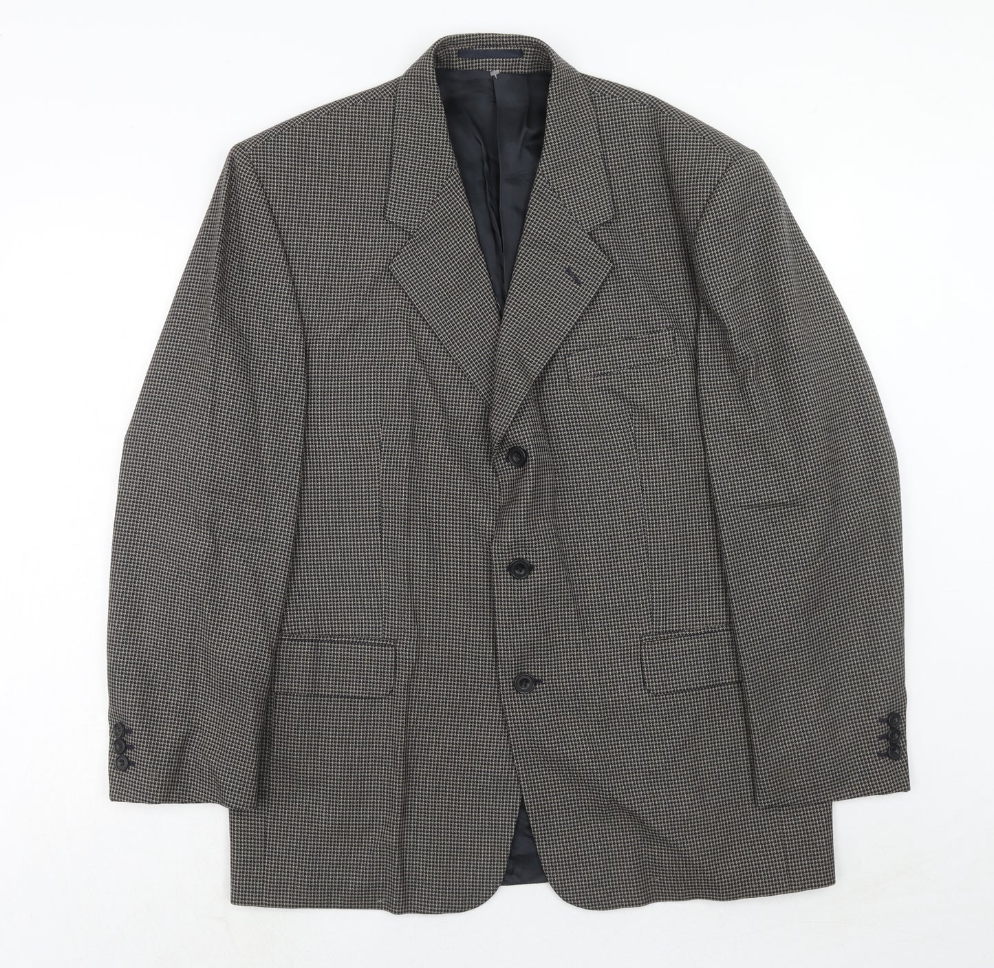 Principles Mens Brown Geometric Polyester Jacket Suit Jacket Size 42 Regular