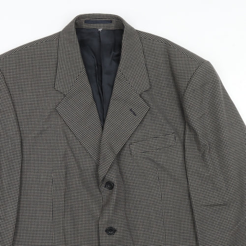 Principles Mens Brown Geometric Polyester Jacket Suit Jacket Size 42 Regular