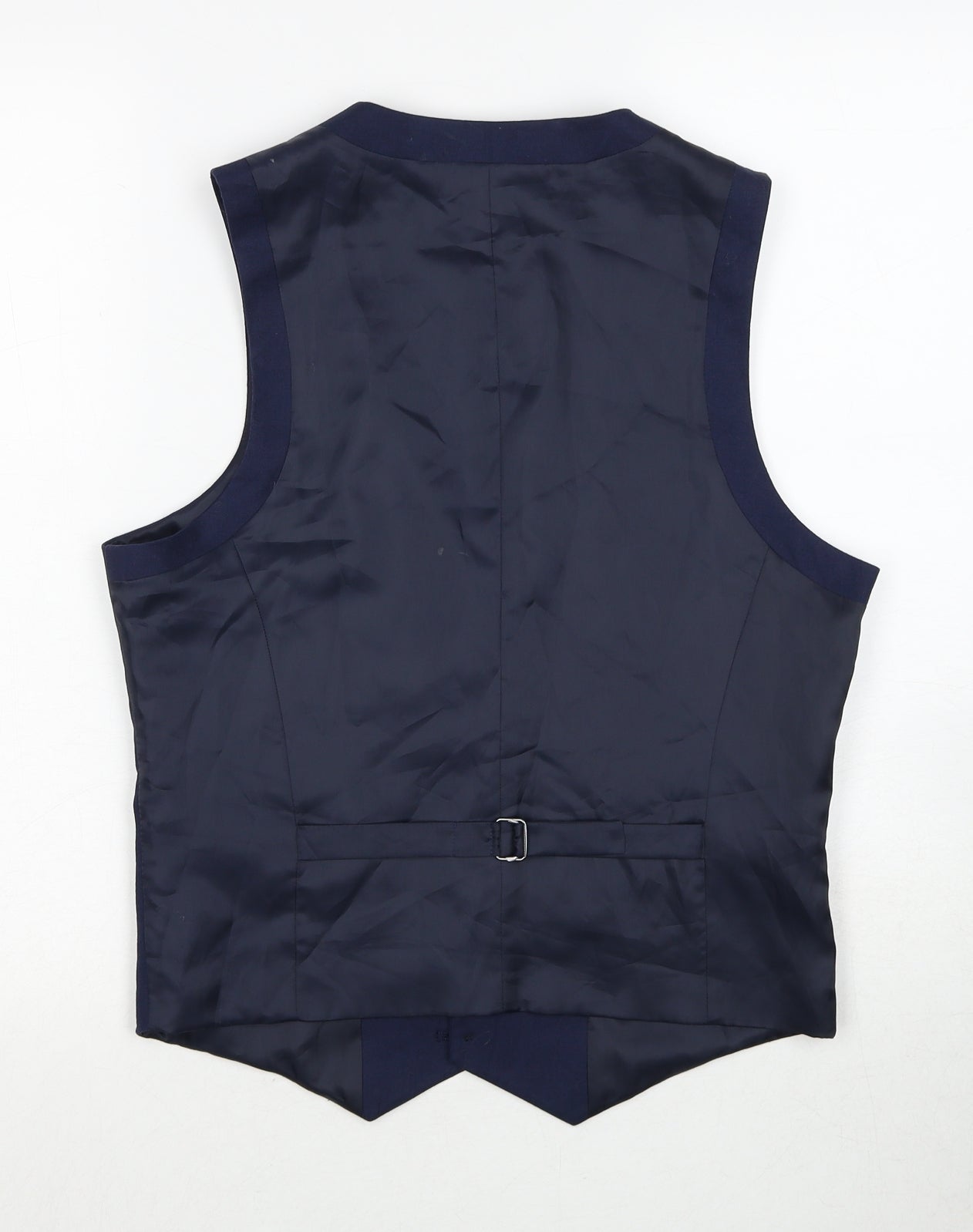 ASOS Mens Blue Linen Jacket Suit Waistcoat Size 38 Regular