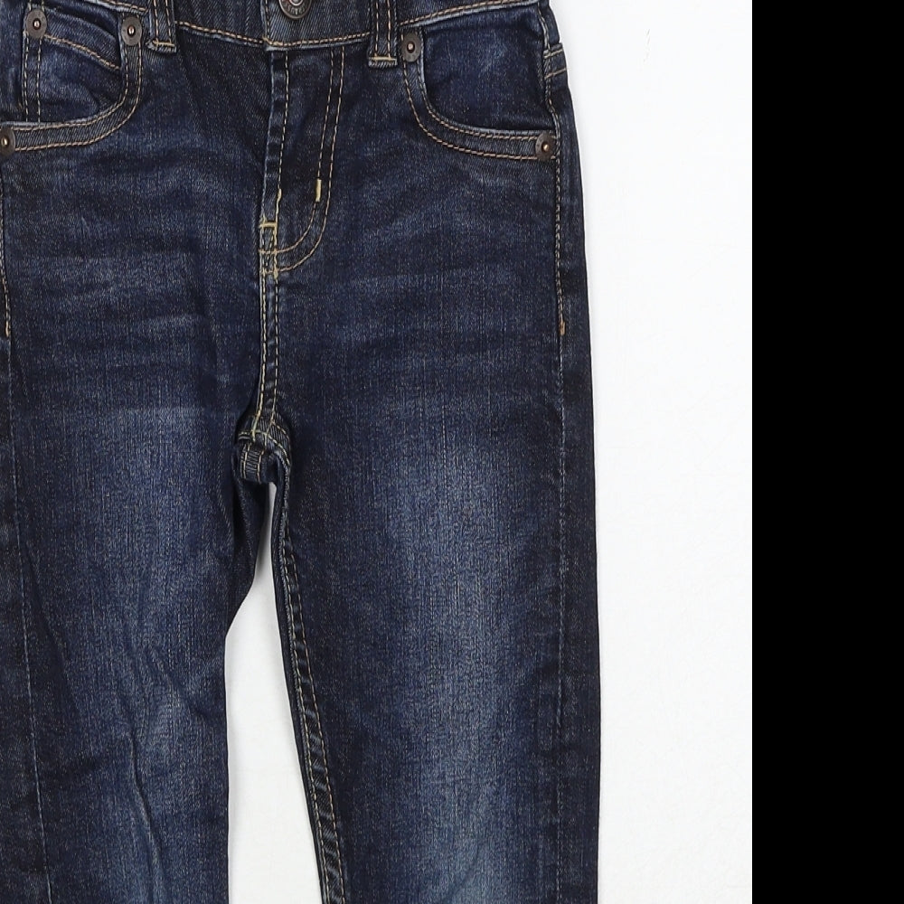 Levi's Boys Blue Cotton Straight Jeans Size 4 Years Slim Zip