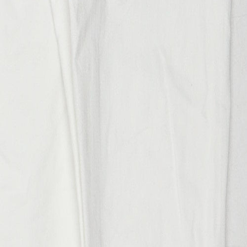 ORSAY Womens White Cotton Straight Jeans Size 6 Regular Zip