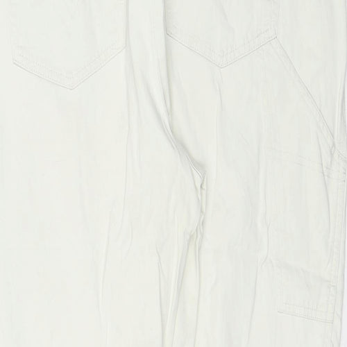 Bianca Womens Ivory Polyester Cropped Trousers Size 18 Regular Zip