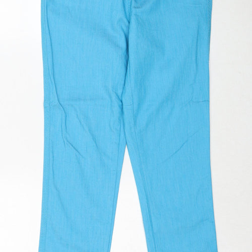 Laura Ken Womens Blue Cotton Straight Jeans Size 10 Regular
