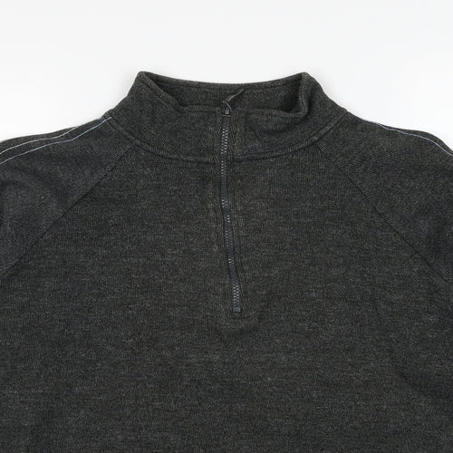 West Rock Mens Grey Cotton Pullover Sweatshirt Size M