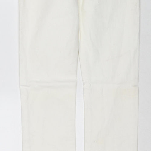 Nougat Womens Ivory Cotton Straight Jeans Size 27 in Regular Zip