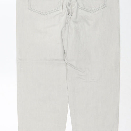 Waven Womens Grey Cotton Mom Jeans Size 8 Regular Zip
