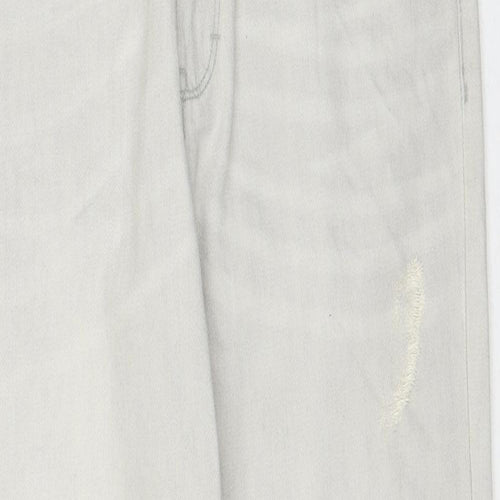 Waven Womens Grey Cotton Mom Jeans Size 8 Regular Zip