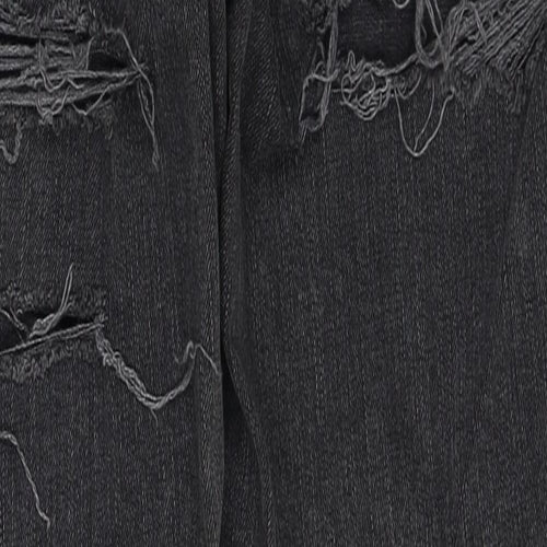 ASOS Womens Black Cotton Straight Jeans Size 28 in L32 in Regular Zip