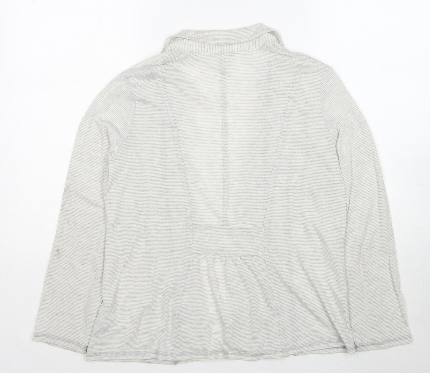 Marks and Spencer Womens Grey V-Neck Viscose Cardigan Jumper Size 16