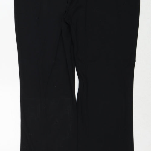 Marks and Spencer Womens Black Viscose Trousers Size 12 Regular