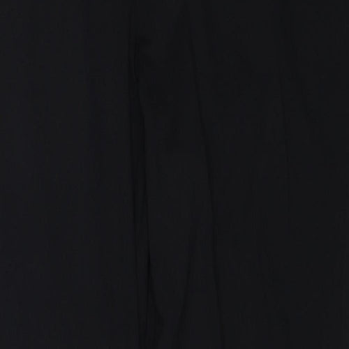 Marks and Spencer Womens Black Viscose Trousers Size 12 Regular