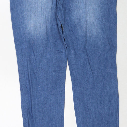 DMR Womens Blue Cotton Straight Jeans Size 31 in Regular Zip