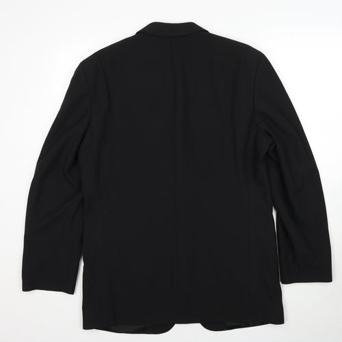 Copperstone Mens Black Polyester Jacket Suit Jacket Size 40 Regular
