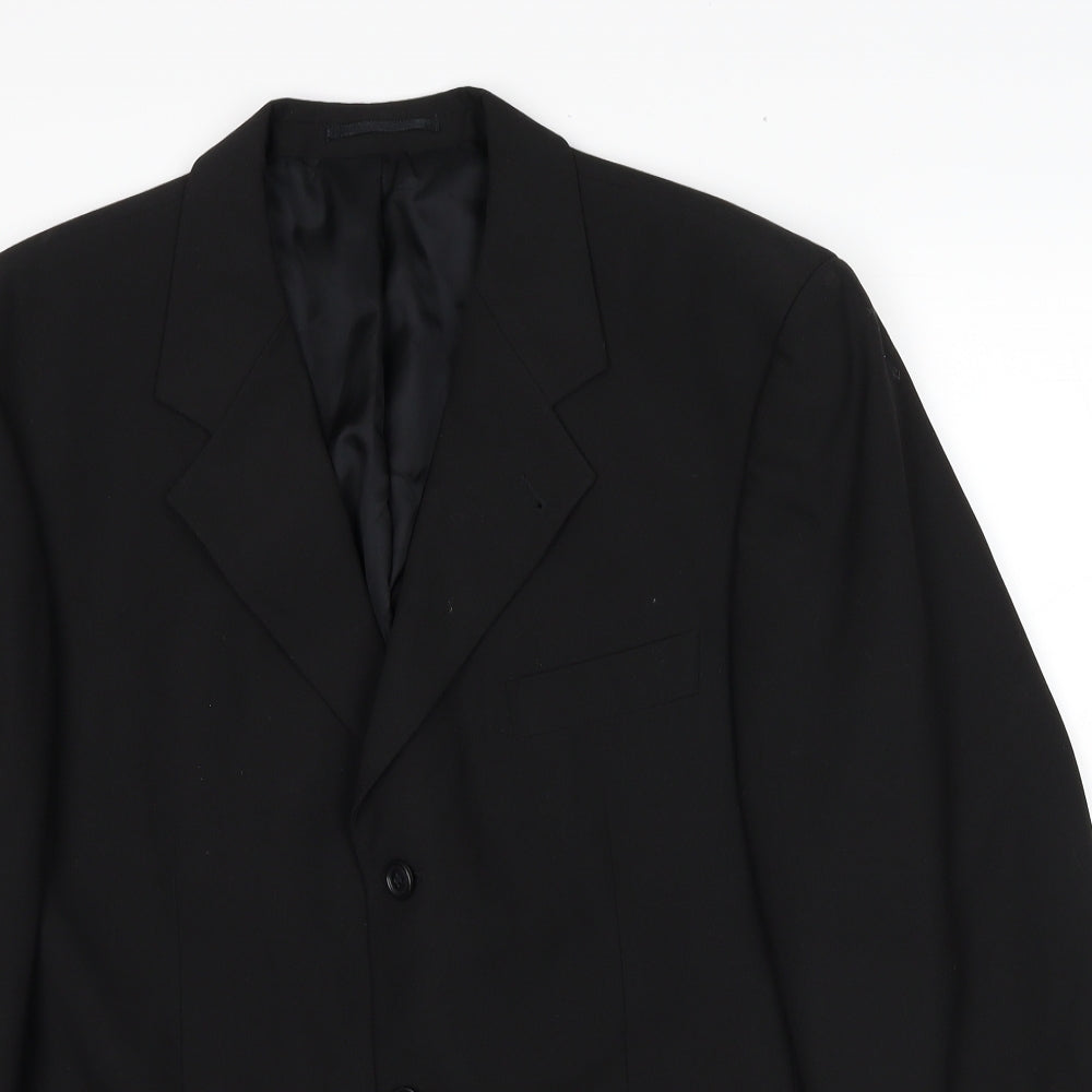 Copperstone Mens Black Polyester Jacket Suit Jacket Size 40 Regular
