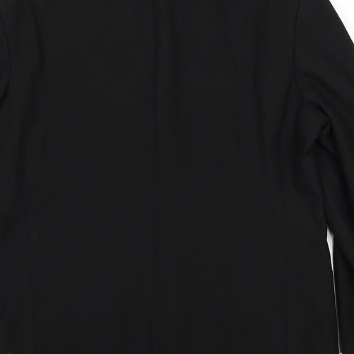 Copperstone Mens Black Polyester Jacket Suit Jacket Size 40 Regular