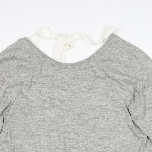 Divided by H&M Womens Grey Round Neck Acrylic Pullover Jumper Size 2XL - Shirt Insert