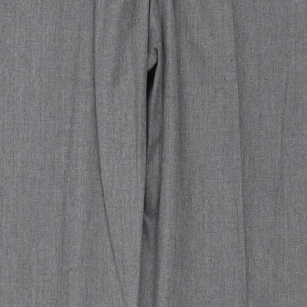 GreenWoods Mens Grey Polyester Dress Pants Trousers Size 40 in Regular Button