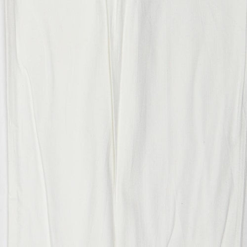 Esprit Womens White Cotton Straight Jeans Size 29 in L32 in Regular Zip