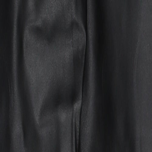 PRETTYLITTLETHING Womens Black Polyester Chino Leggings Size 4