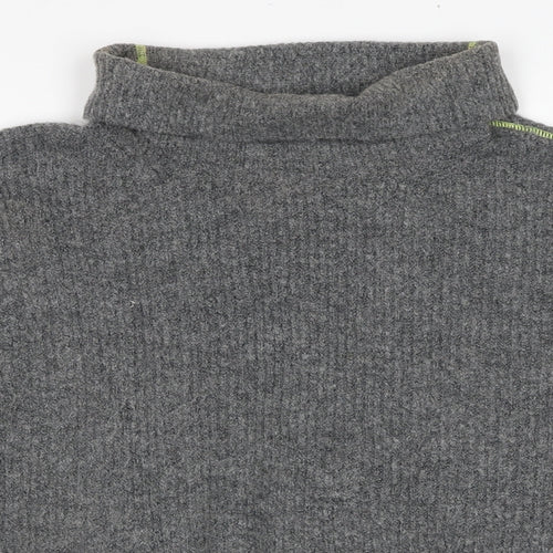 Topshop Womens Grey Roll Neck Acrylic Pullover Jumper Size 10