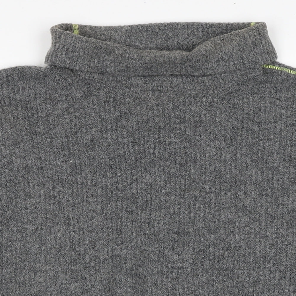 Topshop Womens Grey Roll Neck Acrylic Pullover Jumper Size 10