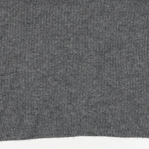 Topshop Womens Grey Roll Neck Acrylic Pullover Jumper Size 10