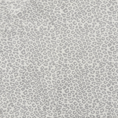 New Look Womens Grey Animal Print Polyester Pullover Sweatshirt Size 14 Pullover - Leopard Pattern